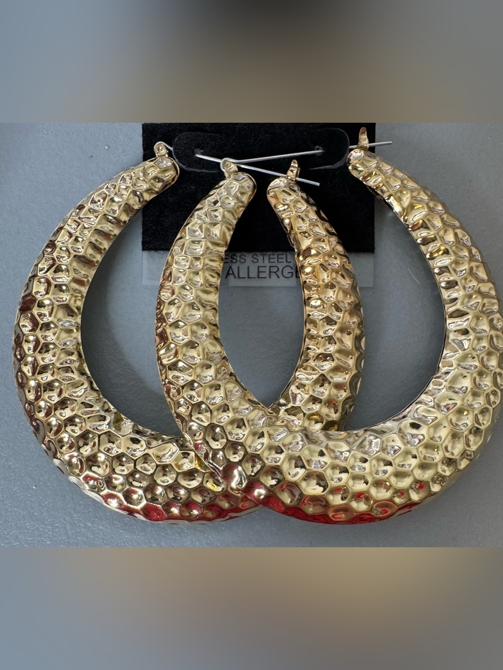 Gold Textured Hoop Earrings - Women Jewelry classic gold large hoops statement